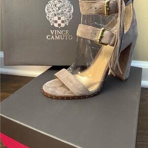 Vince Camuto Block Heel Sandal with Tassel